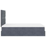 vidaXL Cadre de lit ottoman avec matelas gris foncé 120x190 cm velours