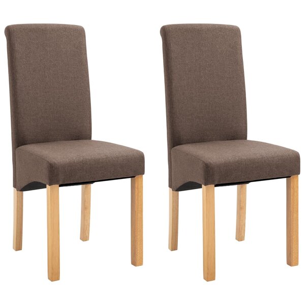 vidaXL Chaises à manger lot de 2 marron tissu