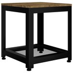 vidaXL Table d'appoint Marron foncé et noir 40x40x45 cm MDF et fer