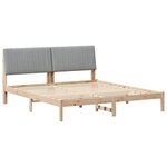 vidaXL Cadre de lit avec tête de lit Marron 180 x 200 cm Pin massif
