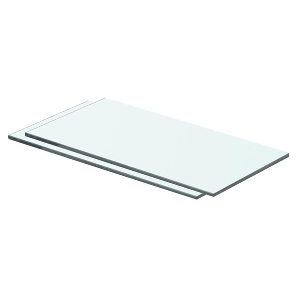 vidaXL Panneaux d'étagère 2 Pièces Verre Transparent 40 x 15 cm