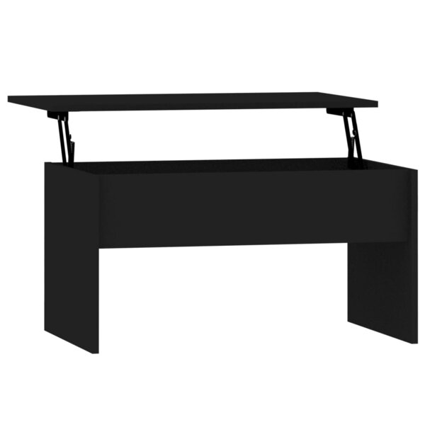 vidaXL Table basse noir 80x50 5x41 5 cm bois d'ingénierie