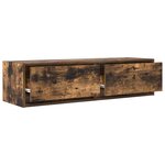 vidaXL Meuble TV Chêne fumé 100 x 31 x 25.5 cm Bois d'ingénierie