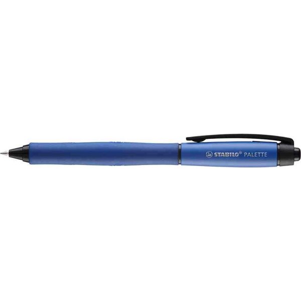 Stylo roller Palette encre gel pointe moyenne bleu STABILO