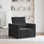 vidaXL Canapé Lit Simple Noir 90 x 165 x 87 cm Velours