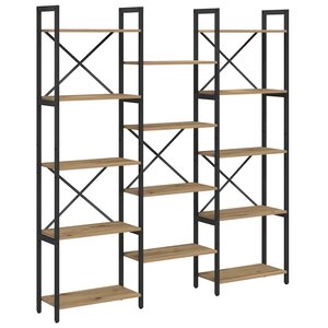 vidaXL Étagère Chêne artisanal 156 x 25 x 167 cm Bois d'ingénierie