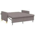 vidaXL Canapé-lit escamotable Taupe Tissu
