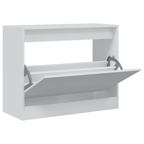 vidaXL Armoire à chaussures blanc 80x34x63 cm bois d'ingénierie