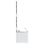 vidaXL Pots de jardin Blanc 40 x 40 x 142 cm Acier