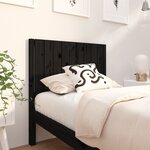 vidaXL Tête de lit Noir 95 5x4x100 cm Bois massif de pin