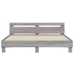 vidaXL Cadre de lit sans matelas sonoma gris 200x200 cm