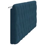 vidaXL Coussin de tête de lit bleu 200 cm velours