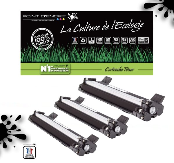 TN1050 - 3 X Noir - Cartouche d'encre Toner - Grande capacité