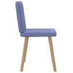 vidaXL Chaises à manger lot de 2 bleu jean tissu