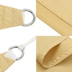 vidaXL Voile d'ombrage sable 4x5x5 m 100   polyester oxford