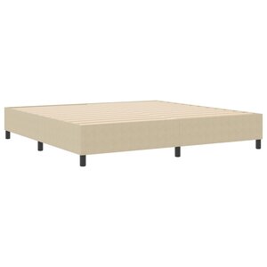 Lit à ressorts vidaXL Vert clair Gris 200x200 cm Tissu en velours côtelé