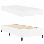 vidaXL Cadre de lit avec matelas Blanc 90 x 190 cm Faux cuir