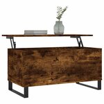 vidaXL Table basse Chêne fumé 90x44 5x45 cm Bois d'ingénierie