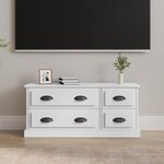 vidaXL Meuble TV blanc 100x35 5x45 cm bois d'ingénierie