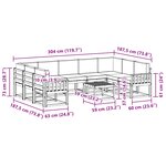 vidaXL Ensemble de canapés d'extérieur 10 Pièces Blanc et Beige
