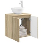 vidaXL Vanité de lavabo mural Chêne Sonoma 49 5 x 35 x 63 cm