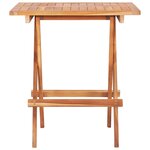 vidaXL Ensemble de bistro 3 Pièces avec coussins noir Bois de teck massif