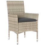vidaXL Chaises de jardin coussins lot de 2 gris clair résine tressée