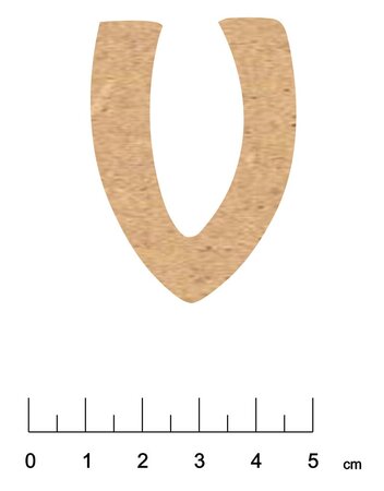 Alphabet en bois MDF adhésif 5 cm Lettre V