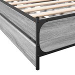 vidaXL Cadre de lit et tiroirs sonoma gris 100x200cm bois d'ingénierie