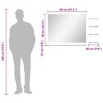 vidaXL Miroir mural avec 5 étagères Argenté 80 x 60 cm