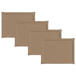 vidaXL Coussins de siège 4 Pièces Taupe 47 x 36 x 2 cm Polyester
