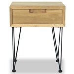 vidaXL Tables de chevet 2 Pièces 40x30x50 cm teck massif