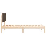 vidaXL Cadre de lit avec tête de lit rembourrée Taupe 100 x 200 cm