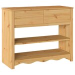 vidaXL Table console avec tiroir Drammen Chêne 89 5 x 37 x 73 cm