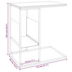 Vidaxl table d'appoint blanc 55x36x59 5 cm bois d'ingénierie