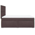 vidaXL Sommier à lattes de lit avec matelas Marron foncé 160x200 cm