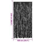 vidaXL Rideau anti-mouches anthracite 100x230 cm chenille