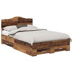 vidaXL Cadre de lit Bois ancien 120 x 200 cm Bois d'ingénierie