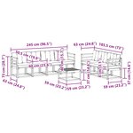 vidaXL Ensemble de canapés d'extérieur 8 pc Blanc et gris clair