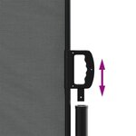 vidaXL Auvent latéral rétractable anthracite 220x1000 cm