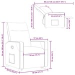 vidaXL Fauteuil inclinable noir tissu