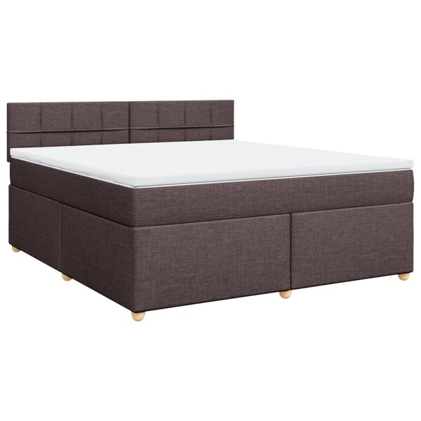 vidaXL Sommier à lattes de lit avec matelas Marron foncé 180x200 cm