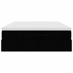 VidaXL Cadre de lit ottoman avec matelas noir 140x200 cm tissu
