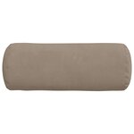 vidaXL Coussins d'accent 2 Pièces Taupe Ø 15 x 40 cm Tissu en microfibre