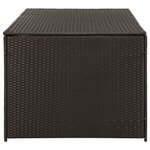 vidaXL Boîte de rangement de jardin résine tressée 180x90x70 cm marron