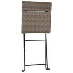 vidaXL Chaises de bistrot pliantes lot de 6 Gris Résine tressée acier