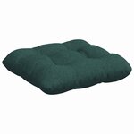 vidaXL Coussins de siège 4 Pièces Vert foncé 45 x 45 x 12 cm tissu