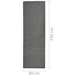 vidaXL Tapis à tissage plat d'extérieur 80x250 cm Gris