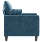 vidaXL Fauteuil Bleu 60 cm Velours