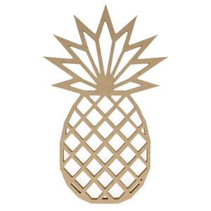 Silhouette en bois MDF origami - Ananas 25 cm